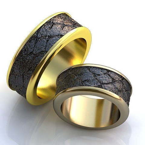 Обручальные кольца Селена Арт.067 из Желтое золото, Комбинированные от Ювелирный салон ROYAL DIAMONDS 1