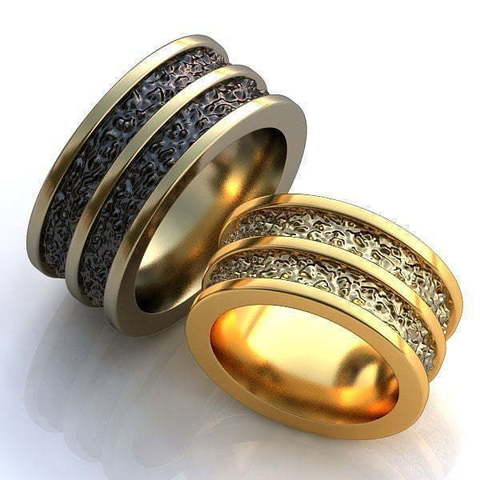 Обручальные кольца Селеста Арт.068 из Желтое золото, Комбинированные от Ювелирный салон ROYAL DIAMONDS 1