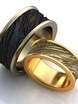 Обручальные кольца Сибилла Арт.072 из Желтое золото, Комбинированные от Ювелирный салон ROYAL DIAMONDS 1