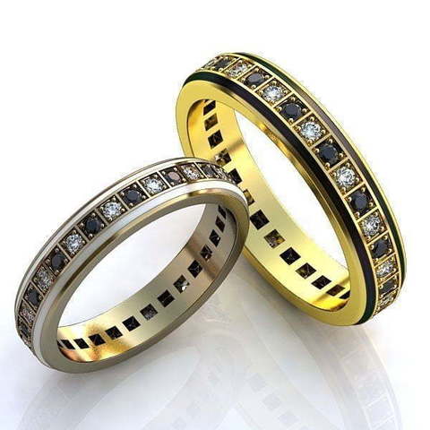 Обручальные кольца Сюзет Арт.077 из Желтое золото от Ювелирный салон ROYAL DIAMONDS 1