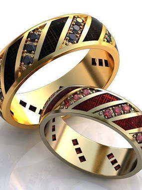 Обручальные кольца Теймка Арт.082 из Желтое золото от Ювелирный салон ROYAL DIAMONDS 1