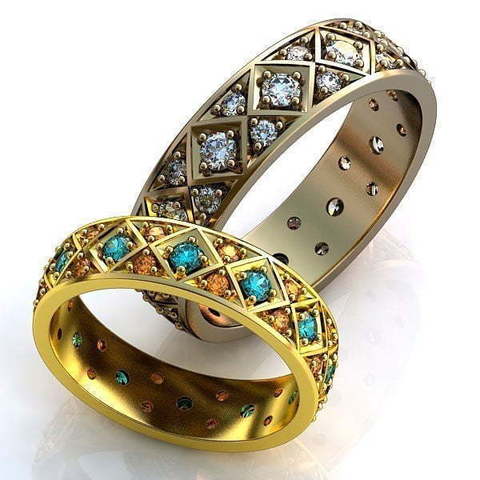 Обручальные кольца Симпа Арт.217 из Желтое золото от Ювелирный салон ROYAL DIAMONDS 1
