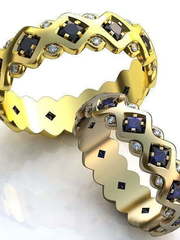 Обручальные кольца Уонда Арт.089 из Желтое золото от Ювелирный салон ROYAL DIAMONDS 1