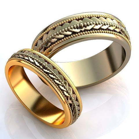 Обручальные кольца Урла Арт.215 из Желтое золото от Ювелирный салон ROYAL DIAMONDS 1