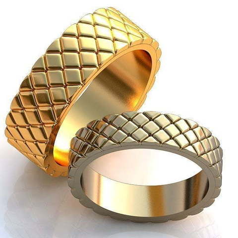 Обручальные кольца Каролин Арт.208 из Желтое золото от Ювелирный салон ROYAL DIAMONDS 1
