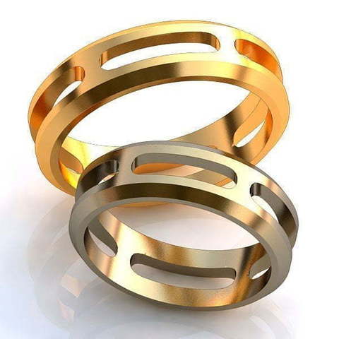 Обручальные кольца Рутальда Арт.212 из Желтое золото, Розовое (красное) золото от Ювелирный салон ROYAL DIAMONDS 1
