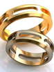 Обручальные кольца Рутальда Арт.212 из Желтое золото, Розовое (красное) золото от Ювелирный салон ROYAL DIAMONDS 1