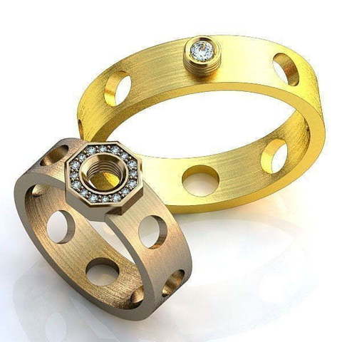 Обручальные кольца Алита Арт.220 из Желтое золото от Ювелирный салон ROYAL DIAMONDS 1