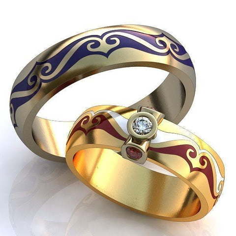 Обручальные кольца Кларин Арт.301 из Желтое золото от Ювелирный салон ROYAL DIAMONDS 1