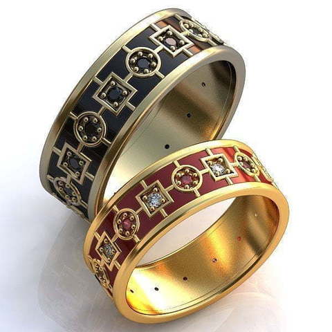 Обручальные кольца Дарина Арт.300 из Желтое золото от Ювелирный салон ROYAL DIAMONDS 1