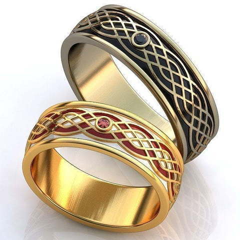 Обручальные кольца Амата Арт.304 из Желтое золото от Ювелирный салон ROYAL DIAMONDS 1