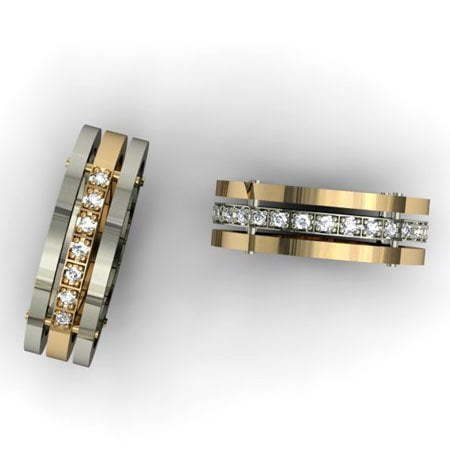 Обручальные кольца из Комбинированные от Ювелирный салон Jewelry & Diamonds 2