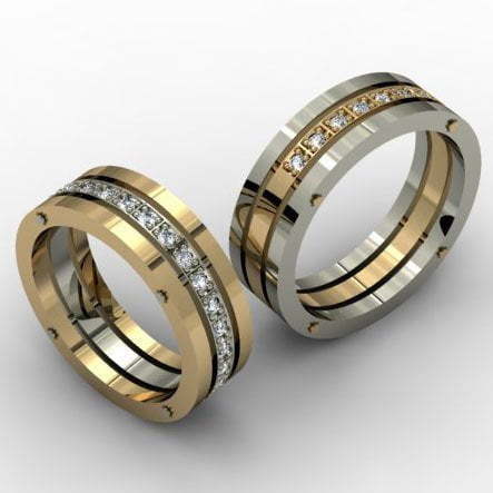 Обручальные кольца из Комбинированные от Ювелирный салон Jewelry & Diamonds 4