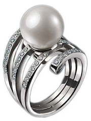 Помолвочное кольцо с жемчугом из Белое золото от Ювелирный салон Jewelry & Diamonds 1