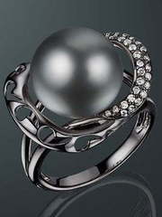 Помолвочное кольцо с жемчугом из Белое золото от Ювелирный салон Jewelry & Diamonds 1