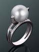 Помолвочное кольцо с жемчугом из Розовое (красное) золото от Ювелирный салон Jewelry & Diamonds 1