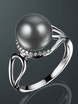 Помолвочное кольцо с жемчугом из Белое золото от Ювелирный салон Jewelry & Diamonds 1