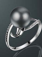 Помолвочное кольцо с жемчугом из Белое золото от Ювелирный салон Jewelry & Diamonds 1