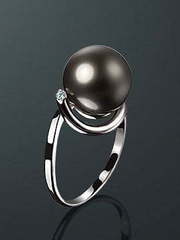 Помолвочное кольцо с жемчугом из Белое золото от Ювелирный салон Jewelry & Diamonds 1