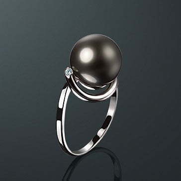 Помолвочное кольцо с жемчугом из Белое золото от Ювелирный салон Jewelry & Diamonds 1