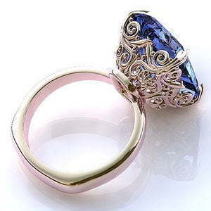 Помолвочное золотое кольцо из Розовое (красное) золото от Ювелирный салон Jewelry & Diamonds 1