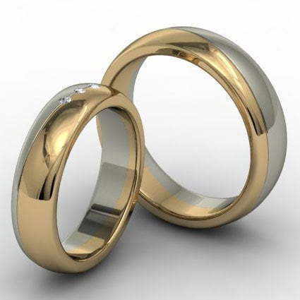 Обручальные кольца из Комбинированные от Ювелирный салон Jewelry & Diamonds 2