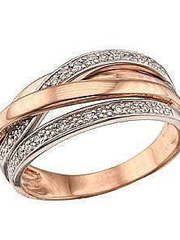 Обручальное кольцо из Розовое (красное) золото, Комбинированные от Ювелирный салон Jewelry & Diamonds 1