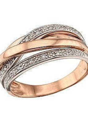Обручальное кольцо из Розовое (красное) золото, Комбинированные от Ювелирный салон Jewelry & Diamonds 1