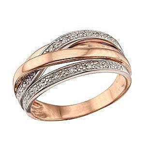 Обручальное кольцо из Розовое (красное) золото, Комбинированные от Ювелирный салон Jewelry & Diamonds 1