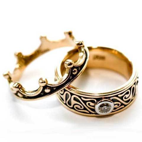 Обручальные кольца из Желтое золото, Комбинированные от Ювелирный салон Jewelry & Diamonds 2