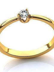 Помолвочное золотое кольцо из Желтое золото от Ювелирный салон Jewelry & Diamonds 1