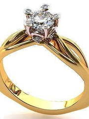 Помолвочное золотое кольцо из Желтое золото от Ювелирный салон Jewelry & Diamonds 1