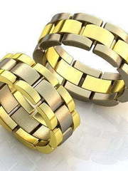 Обручальные кольца из Комбинированные от Ювелирный салон Jewelry & Diamonds 1