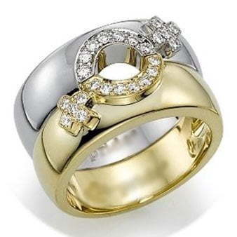 Обручальные кольца из Белое золото, Желтое золото от Ювелирный салон Jewelry & Diamonds 1