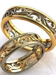 Обручальные кольца из Комбинированные от Ювелирный салон Jewelry & Diamonds 1