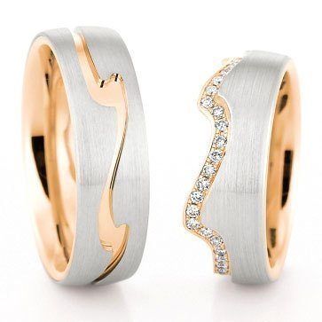 Обручальные кольца из Комбинированные от Ювелирный салон Jewelry & Diamonds 1