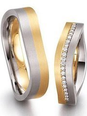 Обручальные кольца из Комбинированные от Ювелирный салон Jewelry & Diamonds 1