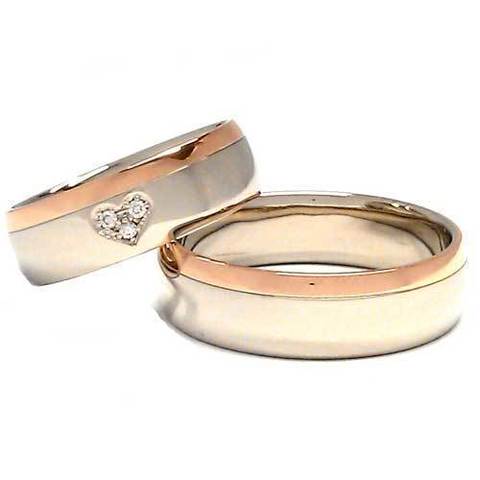 Обручальные кольца из Розовое (красное) золото, Комбинированные от Ювелирный салон Jewelry & Diamonds 1