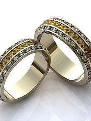 Обручальные кольца из Комбинированные от Ювелирный салон Jewelry & Diamonds 1