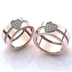 Обручальные кольца из Розовое (красное) золото от Ювелирный салон Jewelry & Diamonds 1