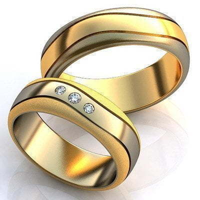 Обручальные кольца из Комбинированные от Ювелирный салон Jewelry & Diamonds 1