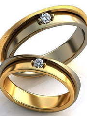 Обручальные кольца из Комбинированные от Ювелирный салон Jewelry & Diamonds 1