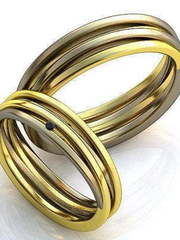 Обручальные кольца из Комбинированные от Ювелирный салон Jewelry & Diamonds 1