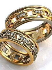 Обручальные кольца из Комбинированные от Ювелирный салон Jewelry & Diamonds 1