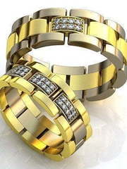 Обручальные кольца из Комбинированные от Ювелирный салон Jewelry & Diamonds 1