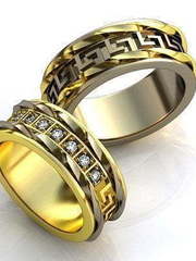 Обручальные кольца из Комбинированные от Ювелирный салон Jewelry & Diamonds 1