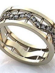 Обручальное золотое кольцо из Белое золото от Ювелирный салон Jewelry & Diamonds 1