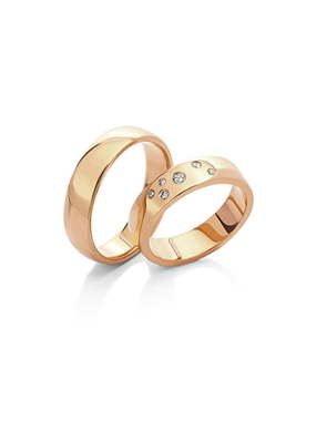Обручальное кольцо 17-024 из Розовое (красное) золото от Ювелирный салон Vasilev and Kulagin 1