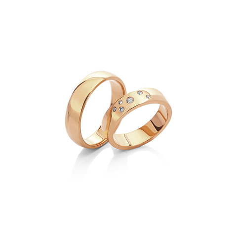 Обручальное кольцо 17-024 из Розовое (красное) золото от Ювелирный салон Vasilev and Kulagin 1
