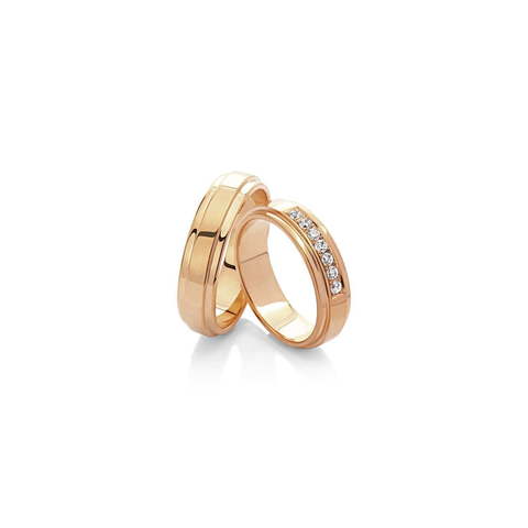 Обручальное кольцо 81-097 из Розовое (красное) золото от Ювелирный салон Vasilev and Kulagin 1
